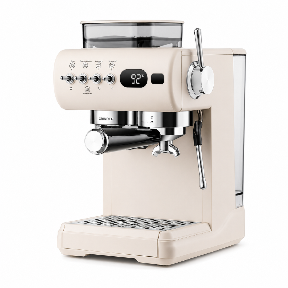 K-CM5580 Retro Bean-to-Cup Espresso Machine with Built-in Grinder
