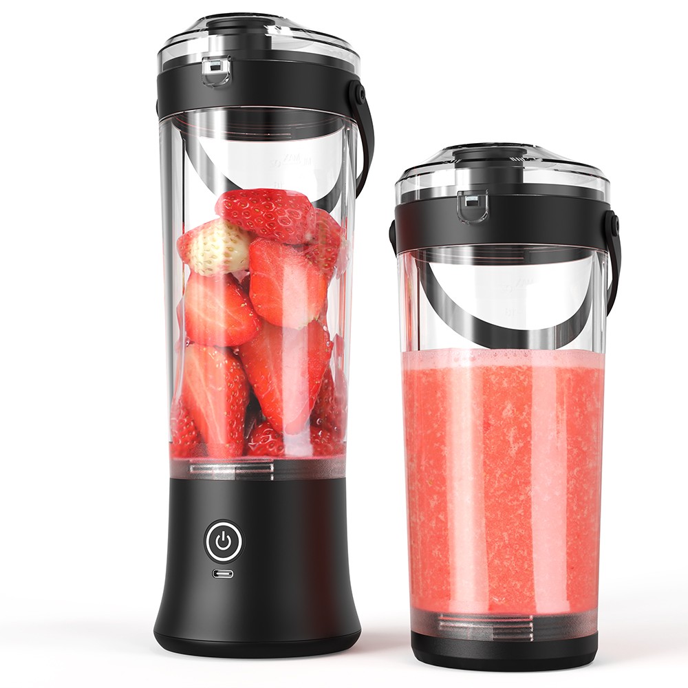 A9-2.0 500ml Rechargeable Portable Blender with Drinking Cup Lid