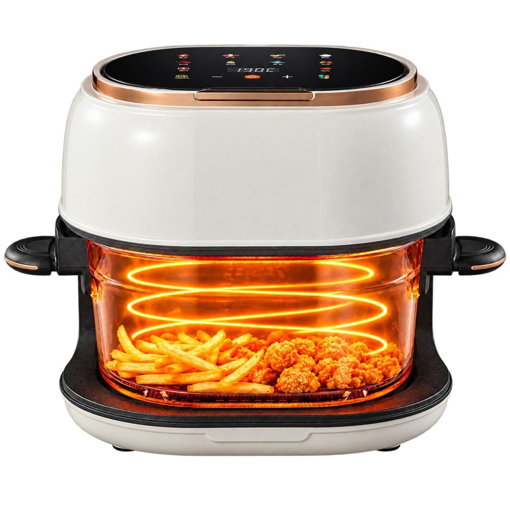 K-QF-505 4L Glass Air Fryer with 360° Visible Cooking