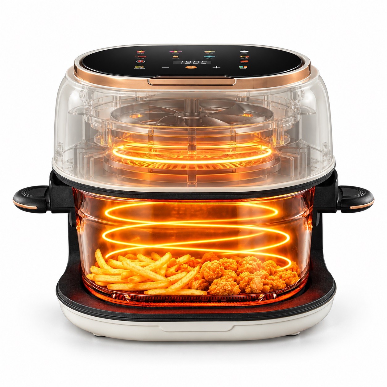 K-QF-505 4L glass air fryer with 3D hot air circulation cooking system.jpg