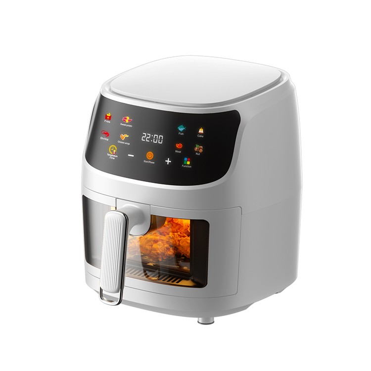 K-QF-606B visible air fryer in white with 5L capacity and digital control panel.jpg