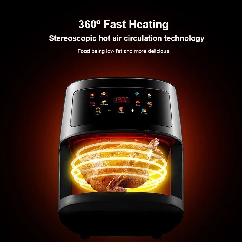 K-QF-605D air fryer with 3D hot air circulation for even and efficient cooking