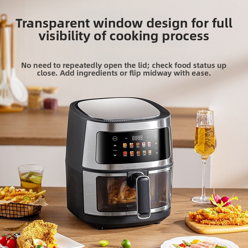 K-QF-605F digital air fryer with transparent viewing window for easy food monitoring.jpg