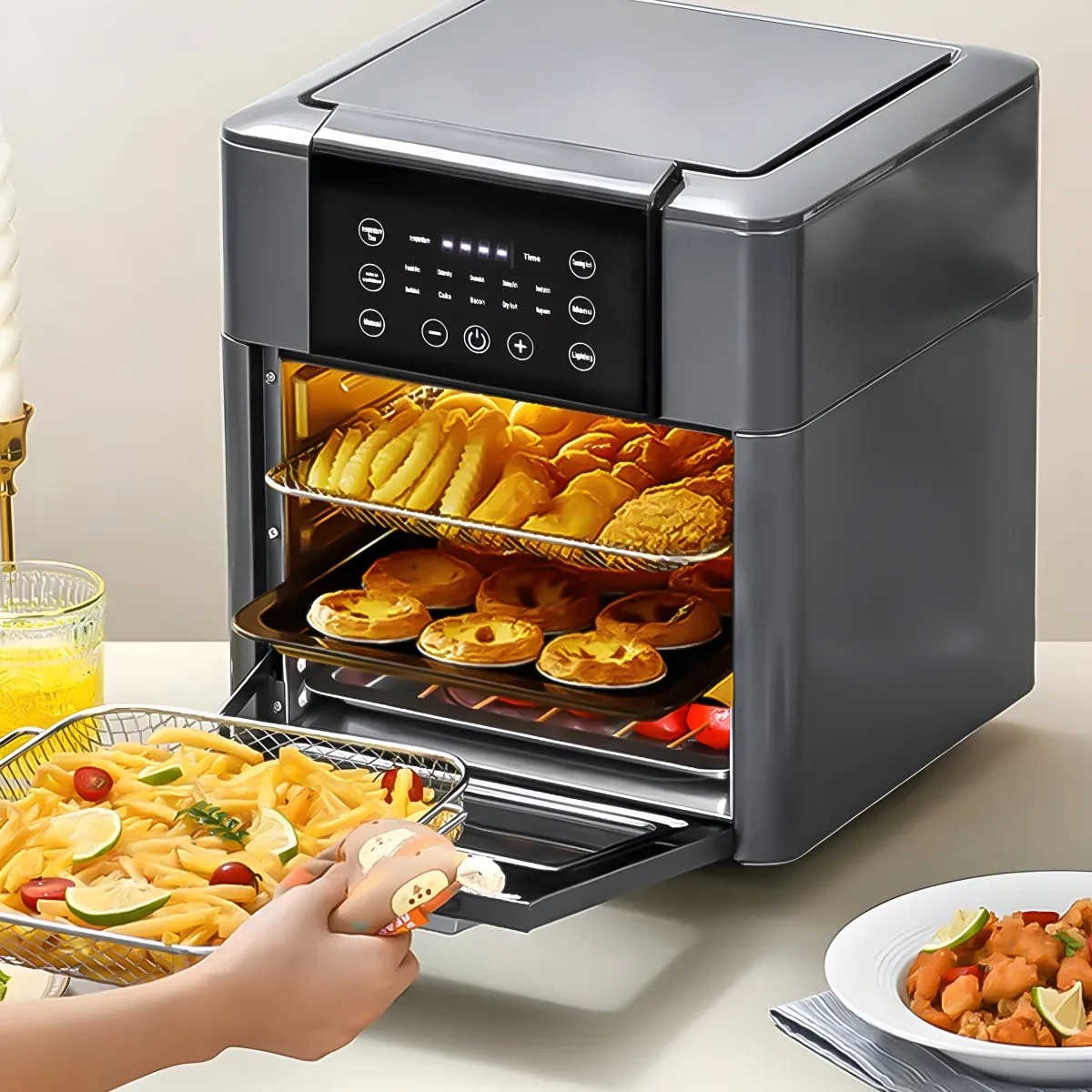 K-QF-312 multifunction air fryer oven for fries chicken roasting and baking.jpg