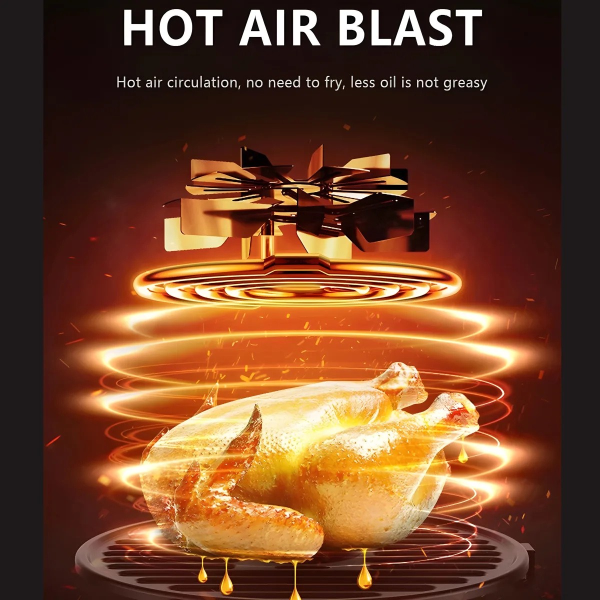 K-QF-312 air fryer oven with 360 degree hot air circulation for fast even cooking.jpg